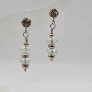 Aros plata y piedra