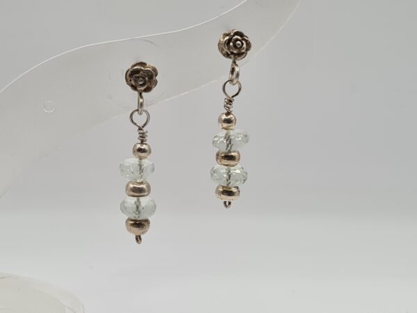 Aros plata y piedra