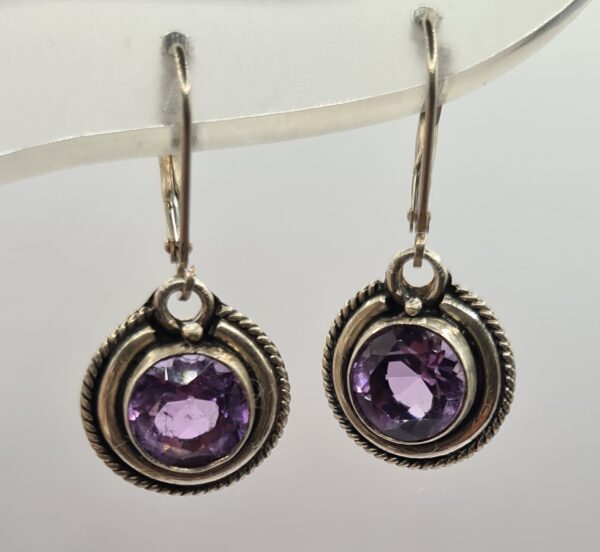 Aros plata y piedra