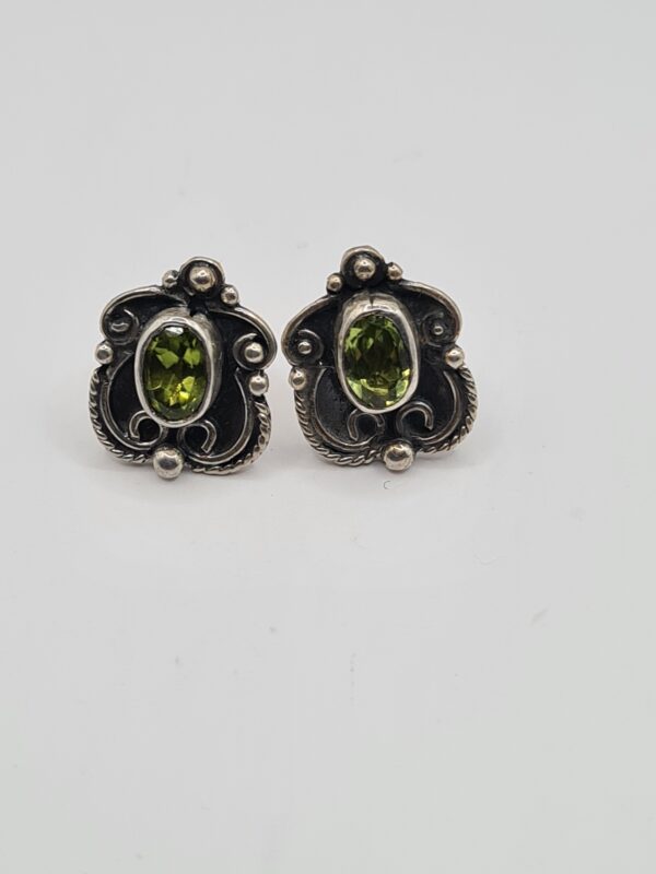 Aros plata y piedra