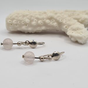 Aros plata y piedra