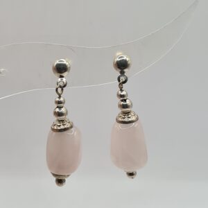 Aros plata y piedra