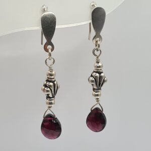 Aros plata y piedra