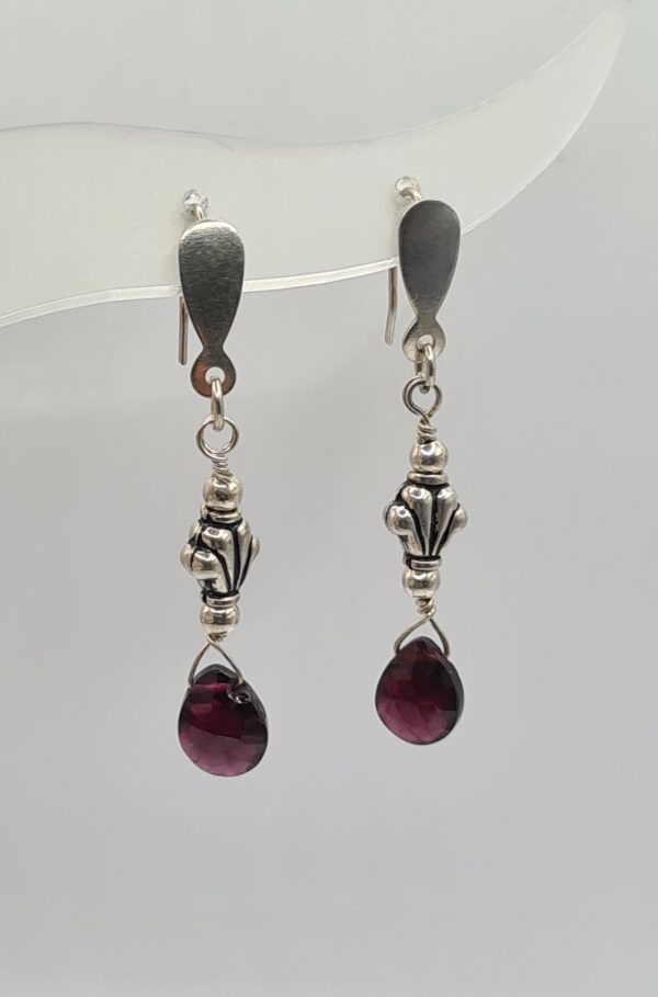 Aros plata y piedra