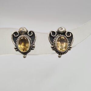 Aros plata y piedra