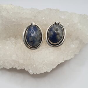 Aros plata y piedra