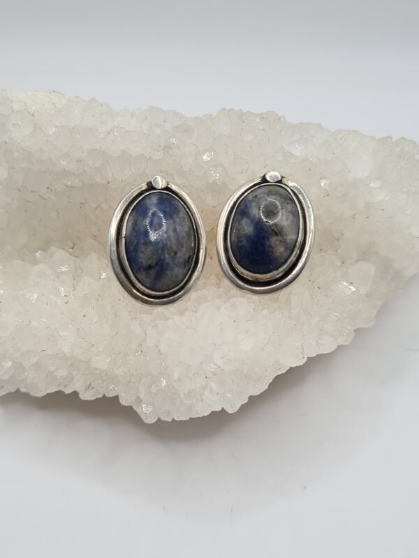 Aros plata y piedra