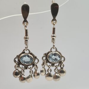Aros plata y piedra