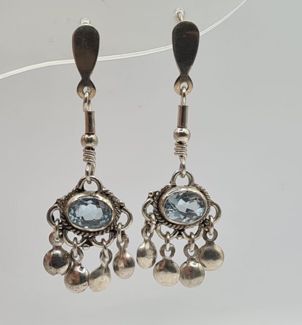 Aros plata y piedra