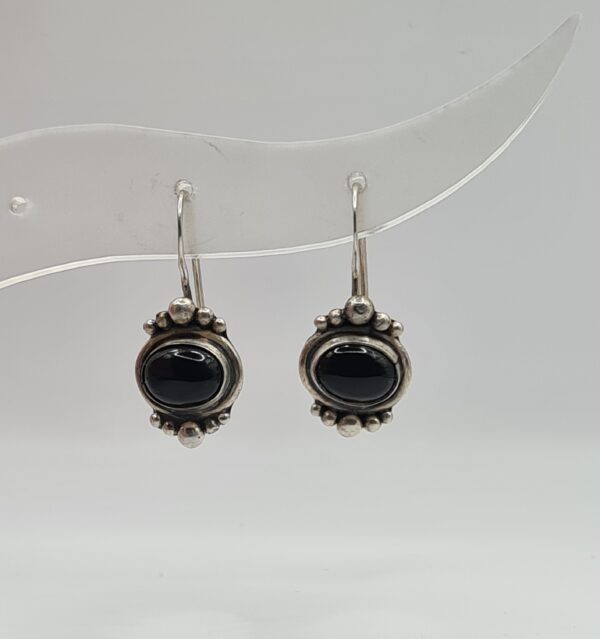 Aros plata y piedra
